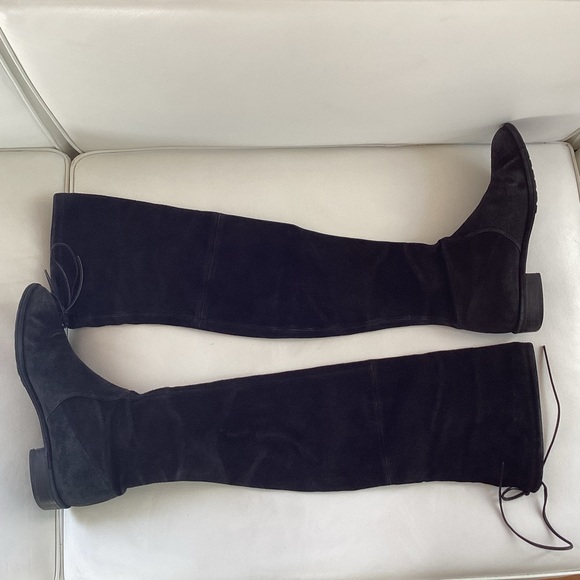 Stuart Weitzman Shoes - Stuart Weitzman Black Lowland Suede Over-The-Knee Boots SZ 6.5
